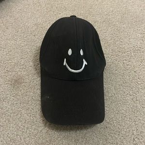 Black smile face hat